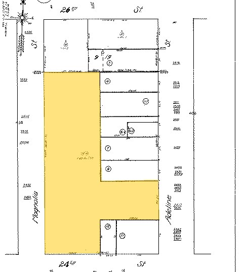 2400-2506 Magnolia St, Oakland, CA à vendre - Plan cadastral - Image 2 de 7