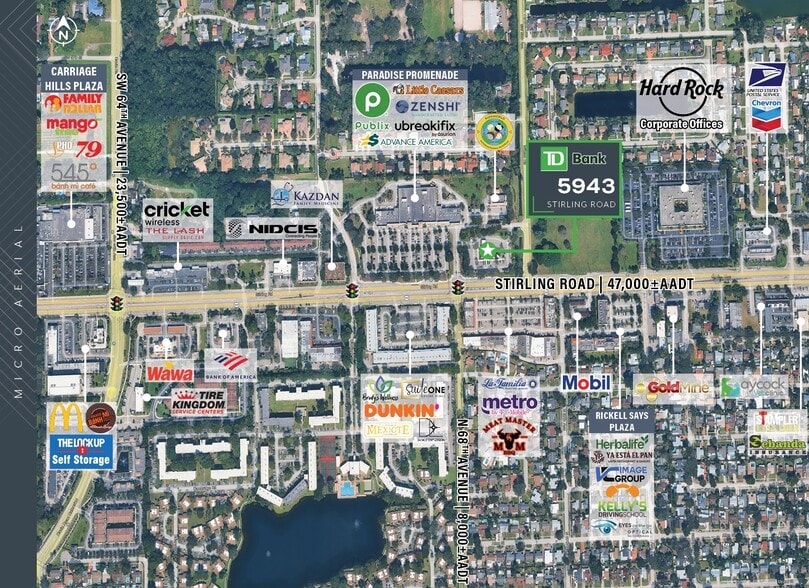 5943 Stirling Rd, Davie, FL à vendre - Aérien - Image 3 de 7