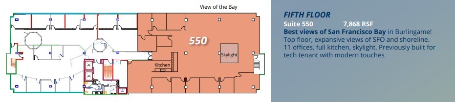 433 Airport Blvd, Burlingame, CA à louer Plan d  tage- Image 1 de 1