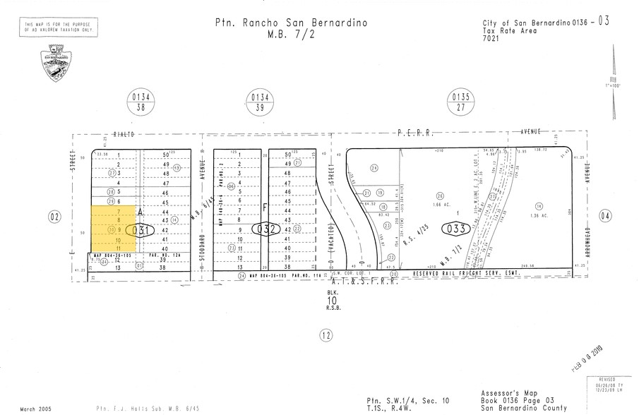 115 S E St, San Bernardino, CA for sale - Plat Map - Image 1 of 1