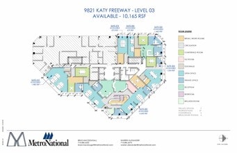 9821 Katy Fwy, Houston, TX à louer Plan d’étage- Image 1 de 3