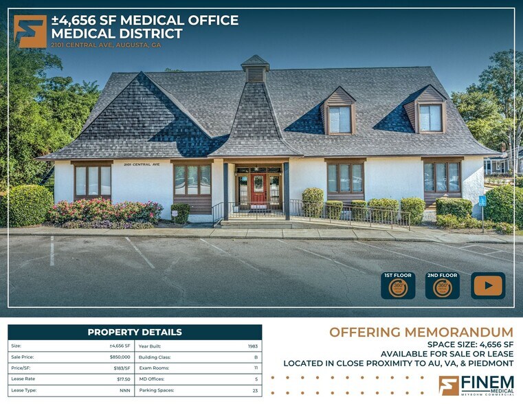 2101 Central Ave, Augusta, GA à vendre - Photo du bâtiment - Image 1 de 45