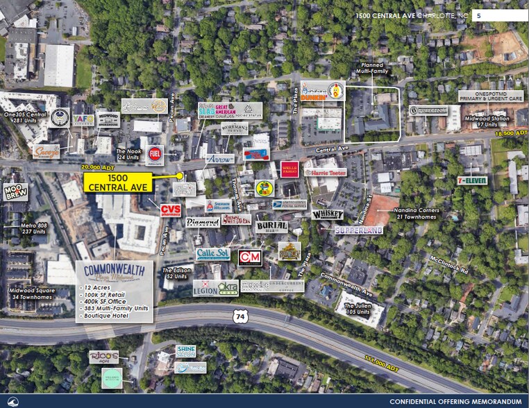 1500-1502 Central Ave, Charlotte, NC à vendre - Photo du bâtiment - Image 3 de 6