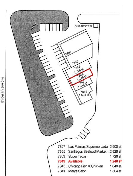 7841-7857 Michigan Rd, Indianapolis, IN for lease - Building Photo - Image 3 of 3