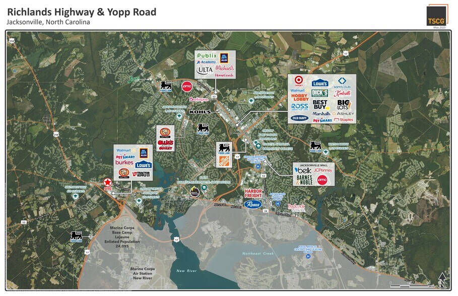 2866-2940 Richlands Hwy, Jacksonville, NC à louer - Photo du bâtiment - Image 2 de 2