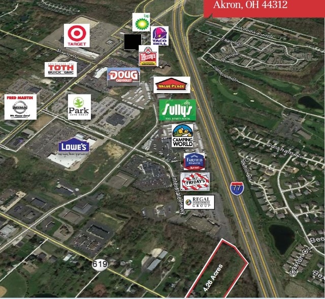 1191 E Turkeyfoot Lake Rd, Green, OH for sale - Aerial - Image 2 of 3