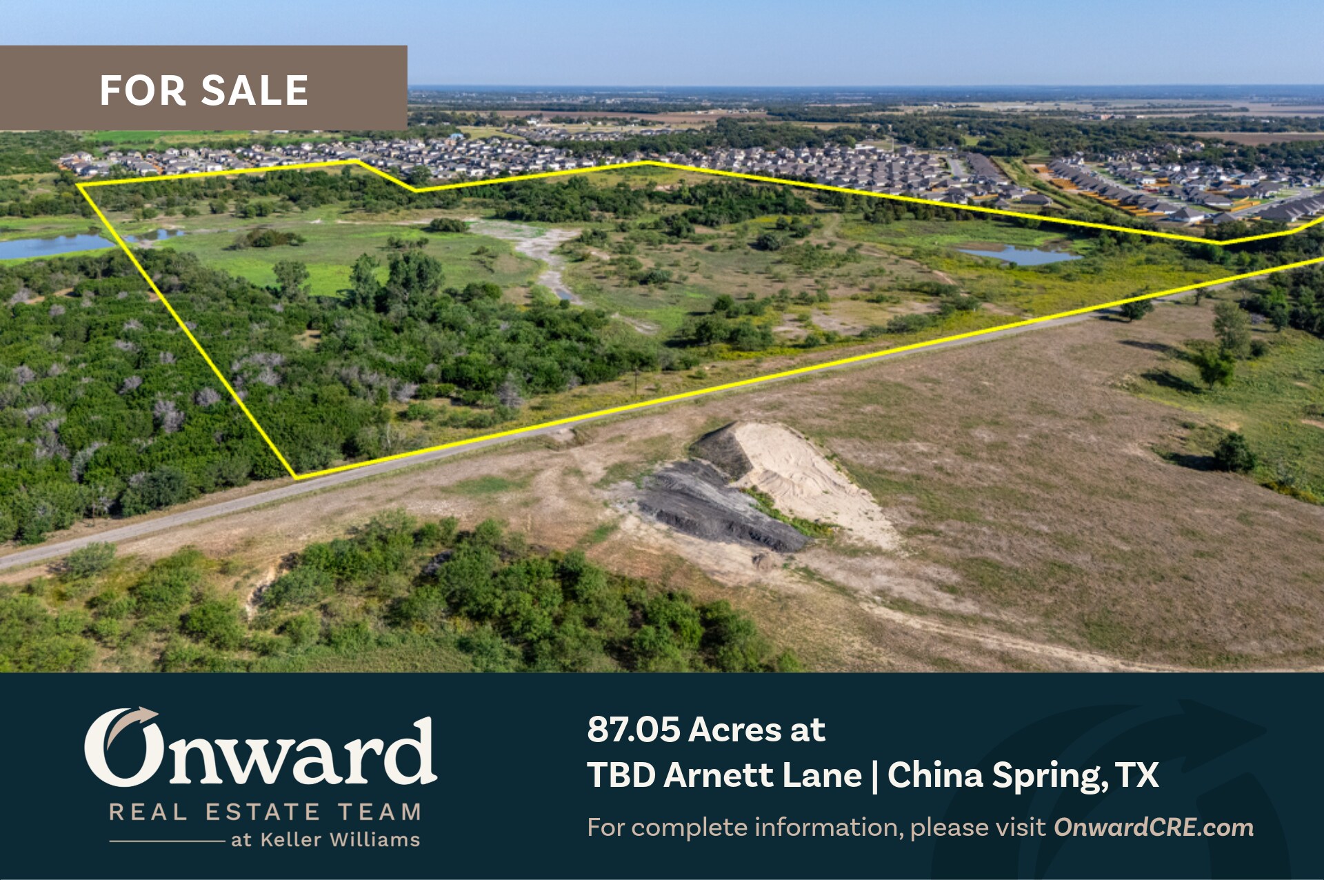 Arnett Lane Ln, China Spring, TX for sale Aerial- Image 1 of 18