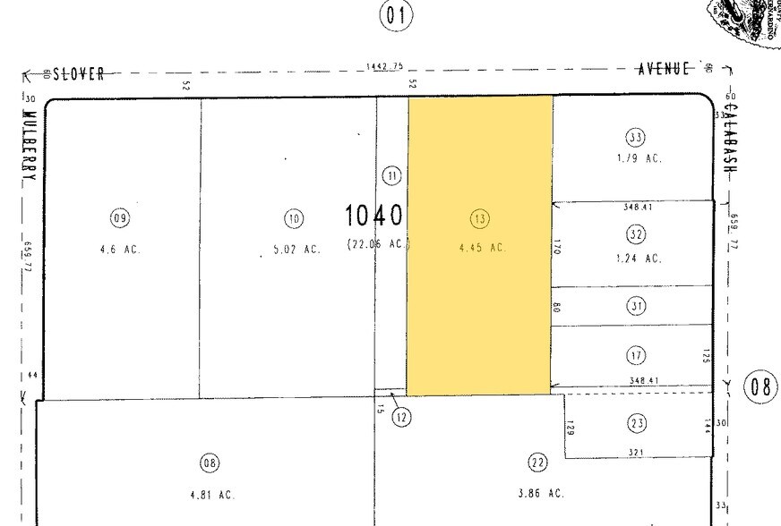 13831 Slover Ave, Fontana, CA à louer - Plan cadastral - Image 3 de 3