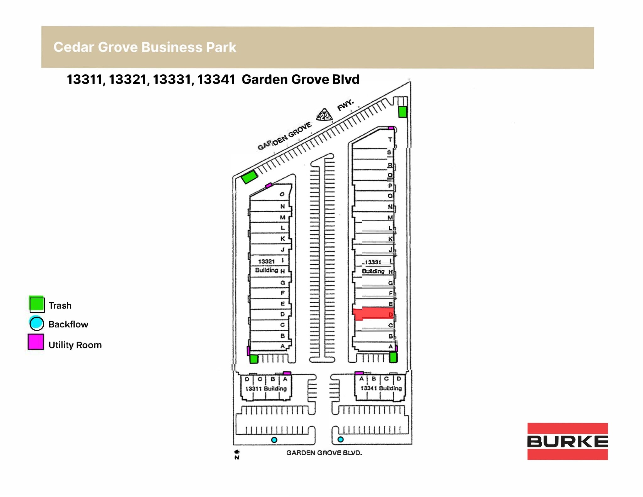 13331 Garden Grove Blvd, Garden Grove, CA à louer Plan de site- Image 1 de 1