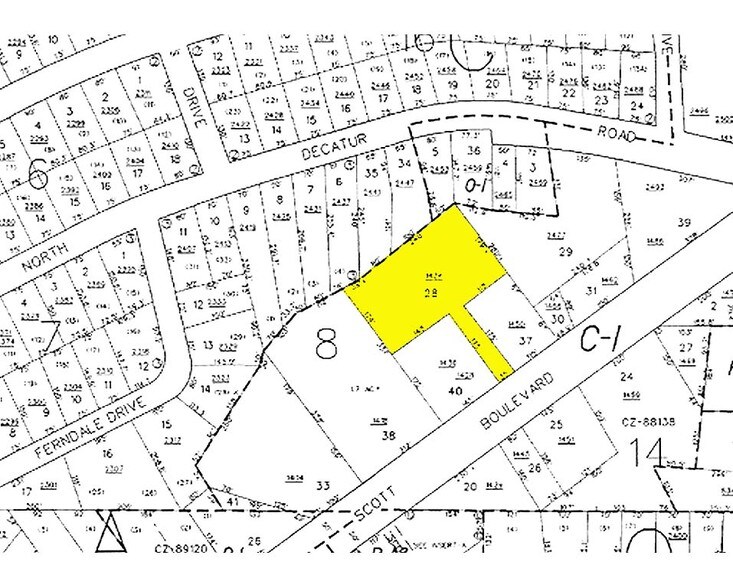 1434 Scott Blvd, Decatur, GA à louer - Plan cadastral - Image 2 de 2