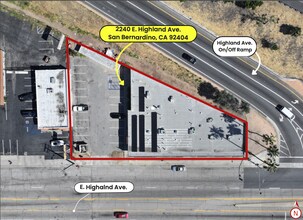 2240 E Highland Ave, San Bernardino, CA - Aerial  map view