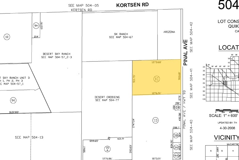 1865 N Pinal Ave, Casa Grande, AZ à vendre - Plan cadastral - Image 2 de 7