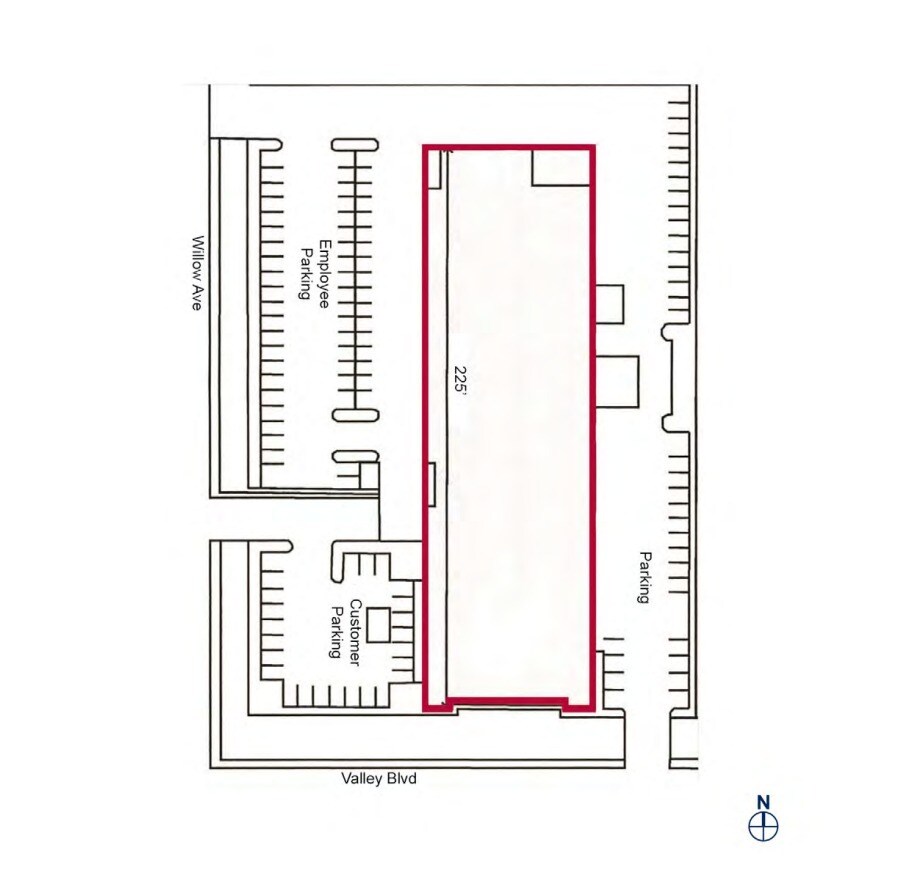280 W Valley Blvd, Rialto, CA à louer Plan de site- Image 1 de 2