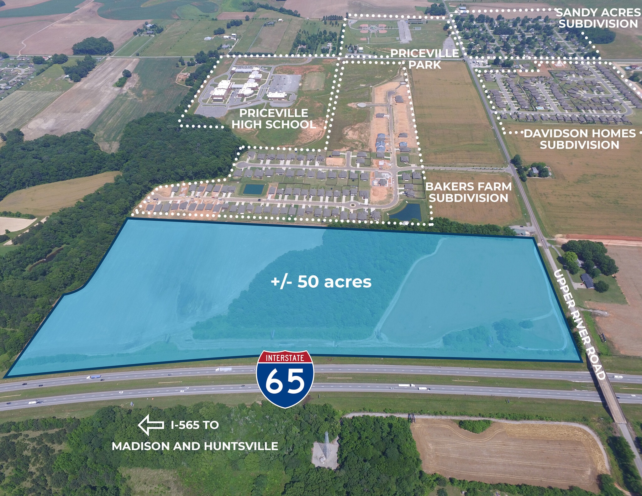 82 E Upper River Rd, Decatur, AL à vendre Aérien- Image 1 de 3