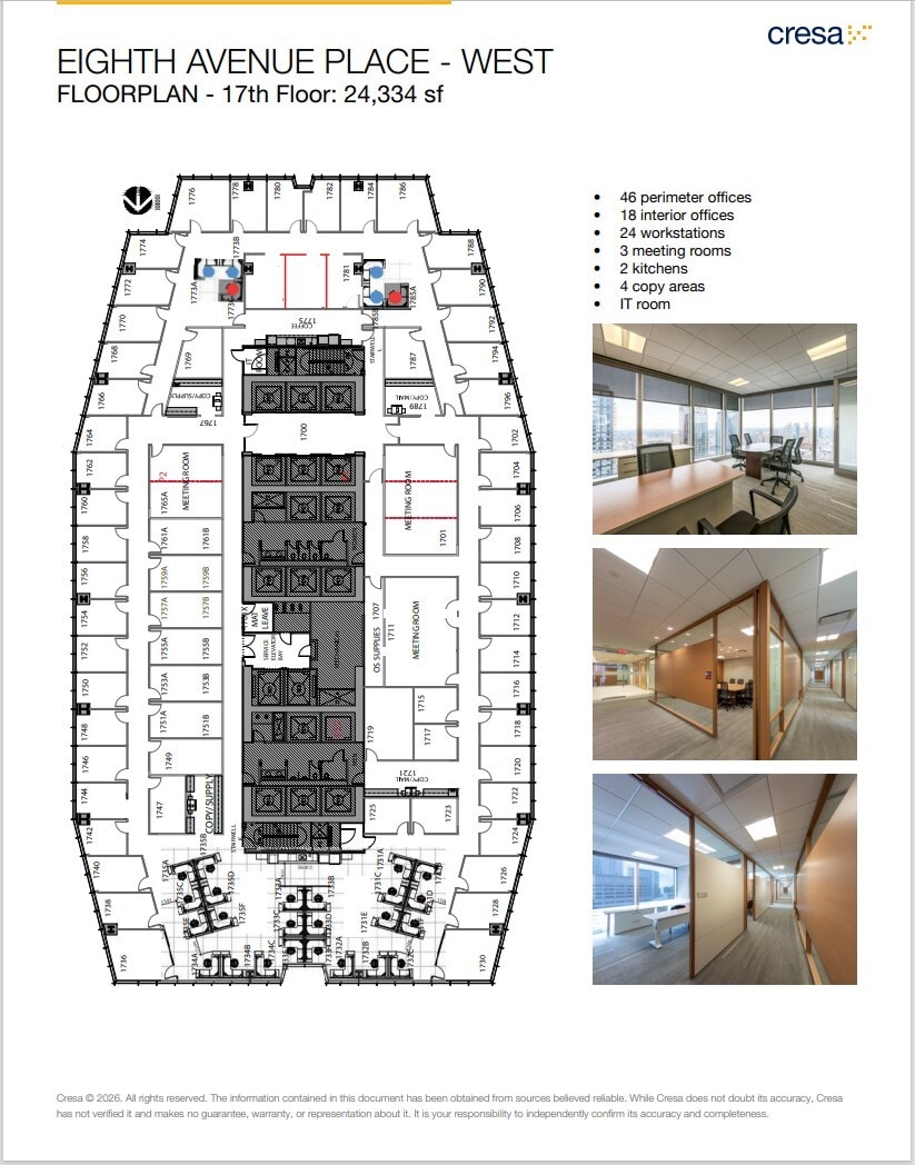 585 8th Ave SW, Calgary, AB à louer Plan d’étage- Image 1 de 1