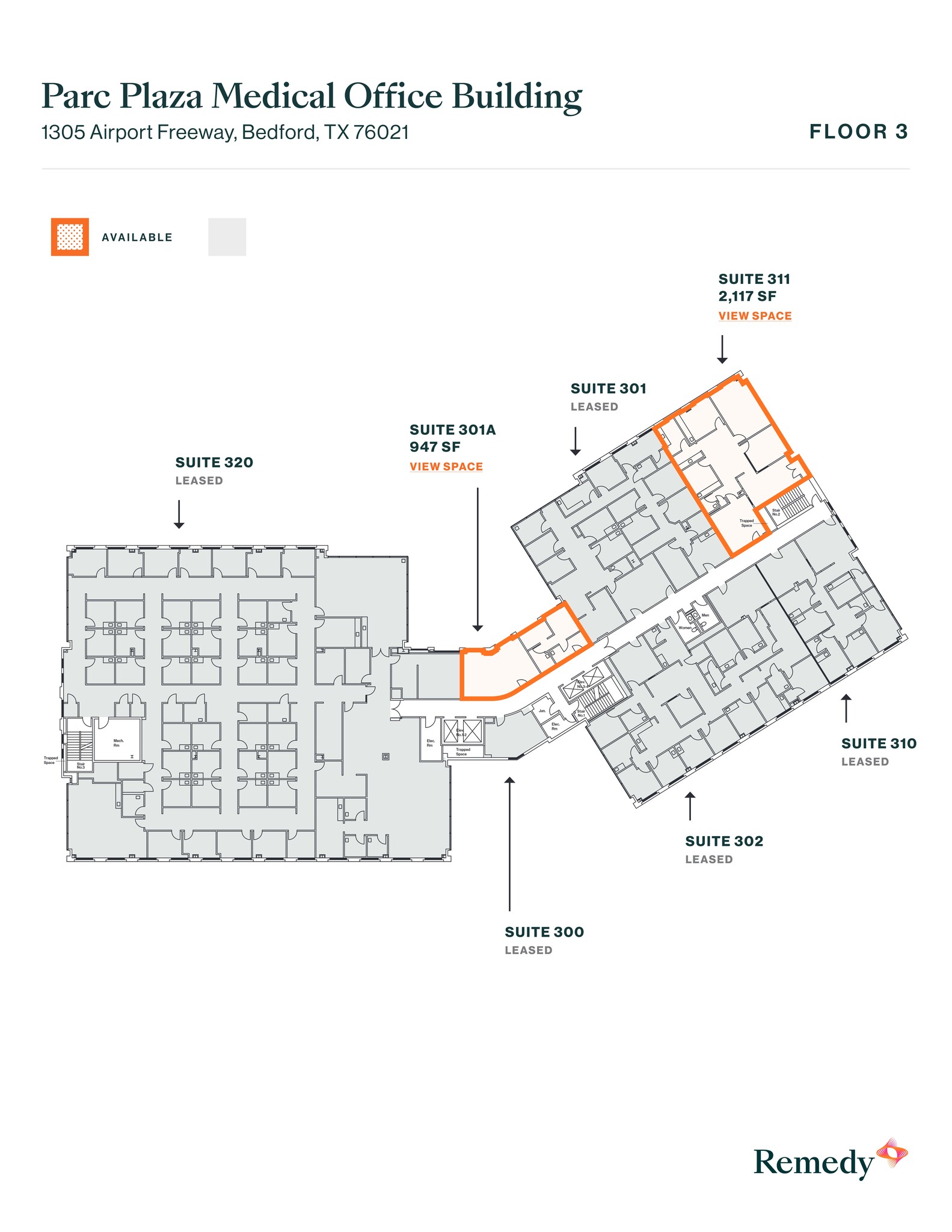 1305 Airport Fwy, Bedford, TX à louer Plan de site- Image 1 de 1