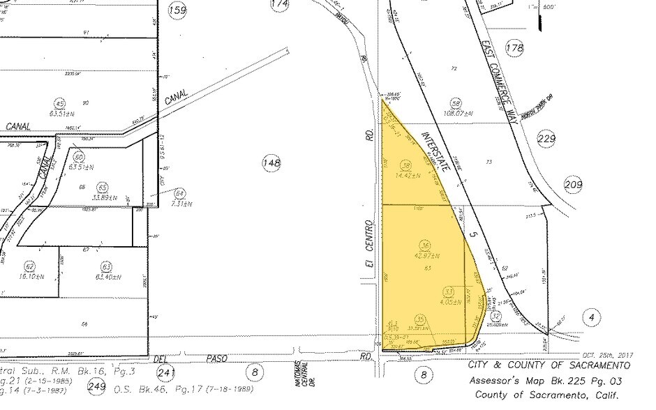 El Centro Rd, Sacramento, CA for sale - Plat Map - Image 2 of 2