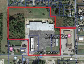 1300 E Central Blvd, Anadarko, OK - aerial  map view - Image1