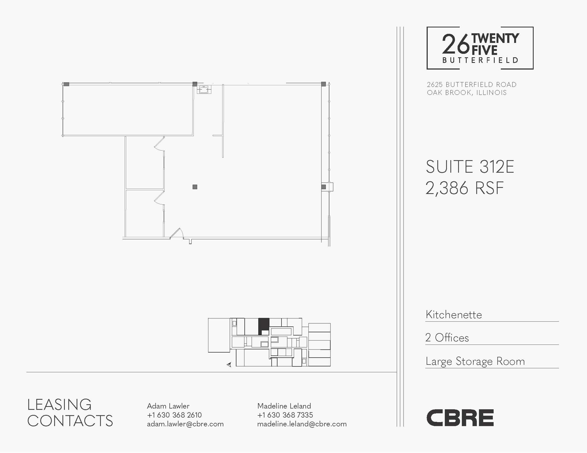 2625 Butterfield Rd, Oak Brook, IL for lease Floor Plan- Image 1 of 1