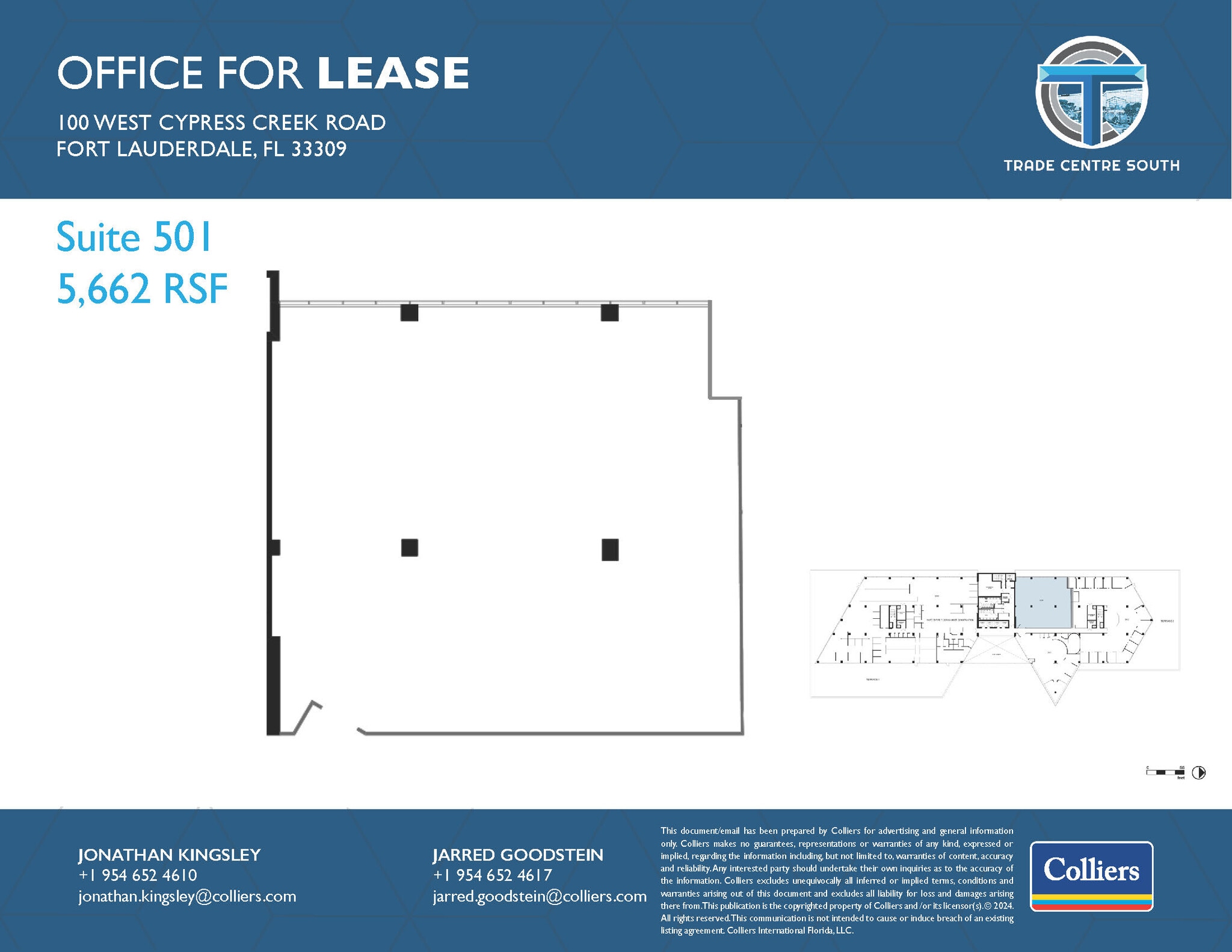 100 W Cypress Creek Rd, Fort Lauderdale, FL for lease Floor Plan- Image 1 of 1