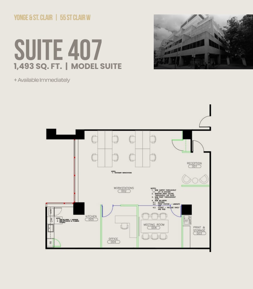 55 St Clair Ave W, Toronto, ON à louer Plan d’étage- Image 1 de 1