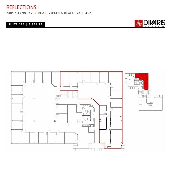 2809 S Lynnhaven Rd, Virginia Beach, VA for lease Floor Plan- Image 1 of 2