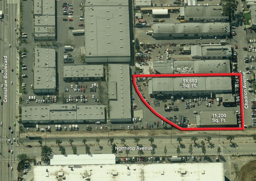 12506 Chadron Ave, Hawthorne, CA for lease - Aerial - Image 3 of 4