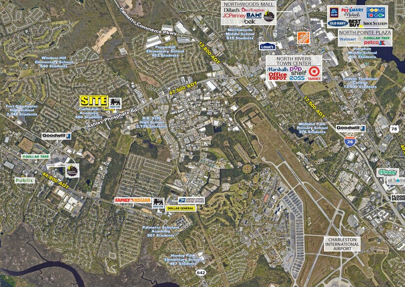 3720-3760 Ashley Phosphate Rd, North Charleston, SC à louer - Aérien - Image 3 de 4