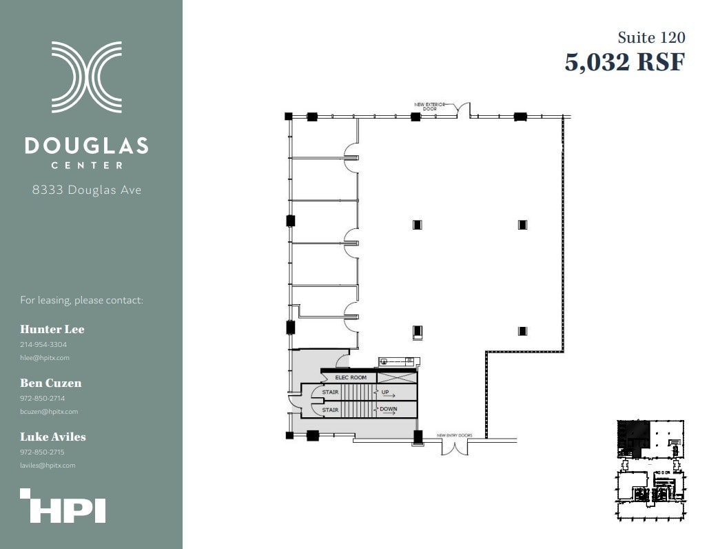 8333 Douglas Ave, Dallas, TX à louer Plan d’étage- Image 1 de 1