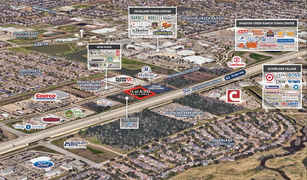SH288 & Business Center Dr, Pearland, TX for sale - Aerial - Image 1 of 2