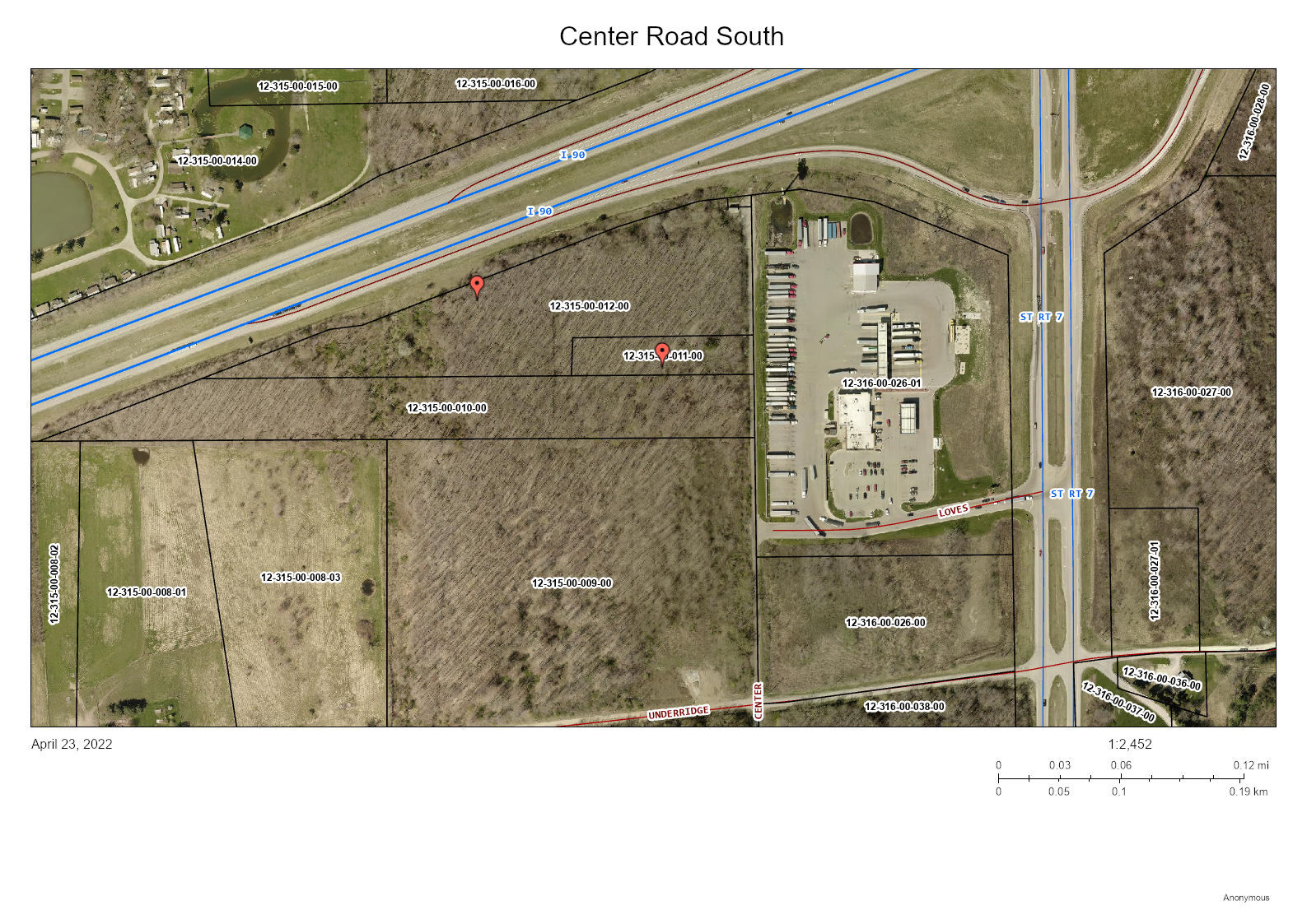 700 Center Center -1, Conneaut, OH à vendre Aérien- Image 1 de 2