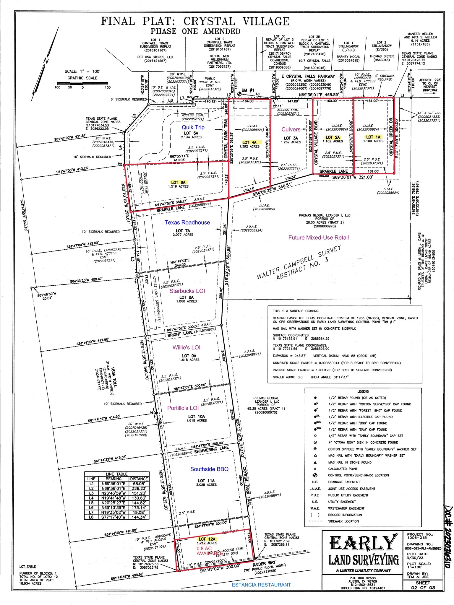 Crystal Falls Pky, Leander, TX for lease Site Plan- Image 1 of 3