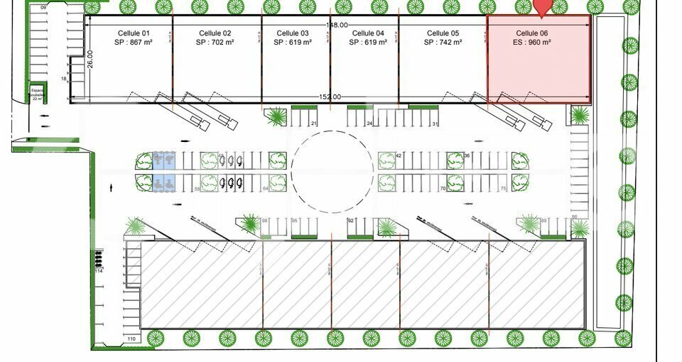 Industrial in Carvin for lease - Floor Plan - Image 3 of 7