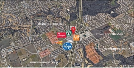 1051 N State Highway 360, Mansfield, TX - Aerial  map view
