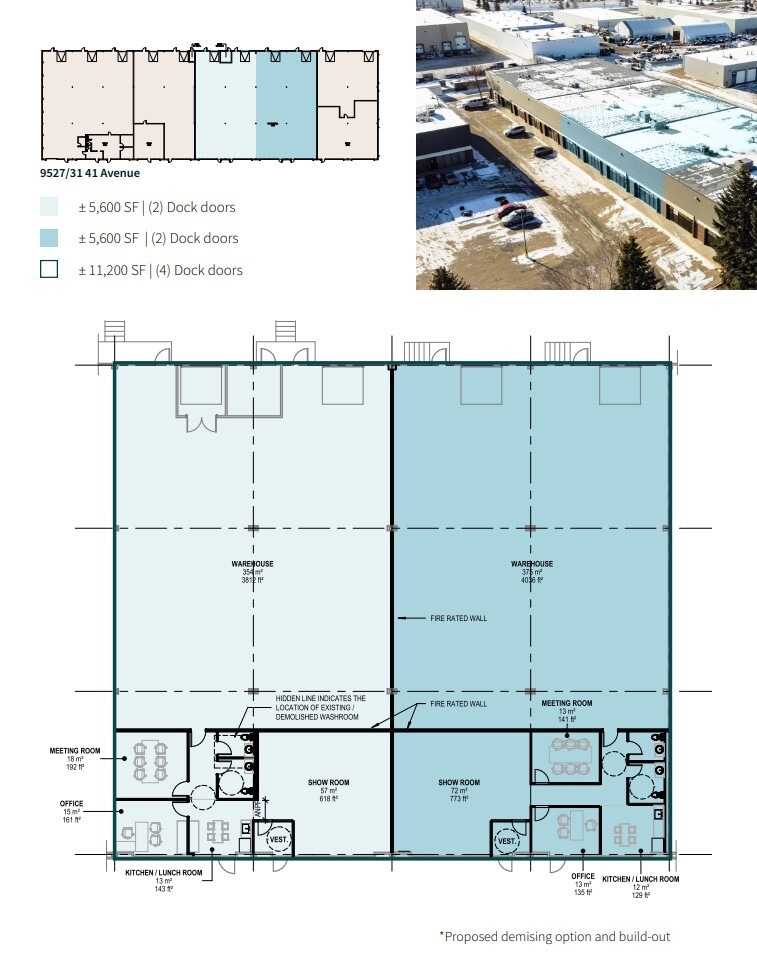 9523-9539 41st Ave, Edmonton, AB for lease Floor Plan- Image 1 of 1