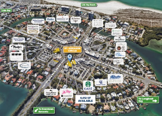 443 John Ringling Blvd, Sarasota, FL for lease - Aerial - Image 2 of 5