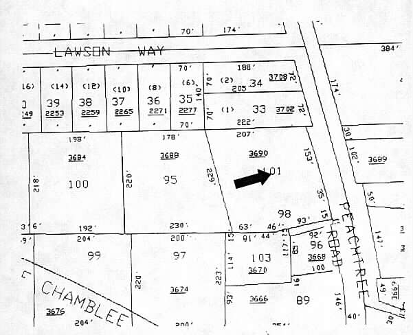 3690 N Peachtree Rd, Chamblee, GA for lease - Plat Map - Image 2 of 12