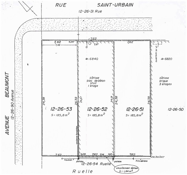 6840 Rue Saint-Urbain, Montréal, QC for sale - Plat Map - Image 3 of 4