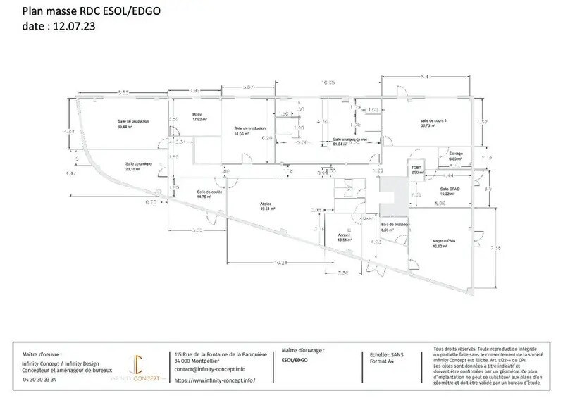Office in Saint-Jean-de-Védas for lease - Floor Plan - Image 2 of 3