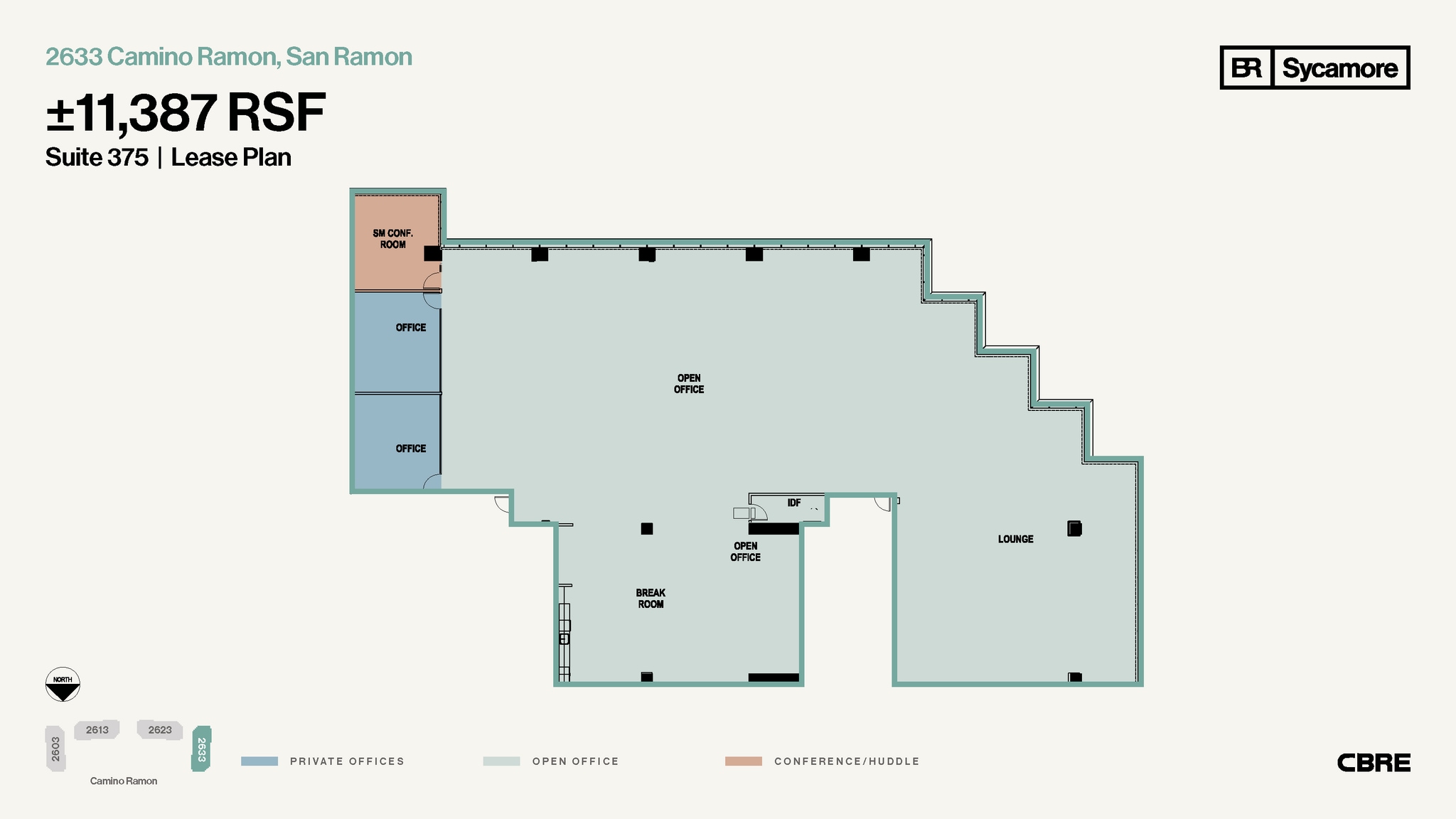 2603-2633 Camino Ramon, San Ramon, CA à louer Plan d’étage- Image 1 de 1