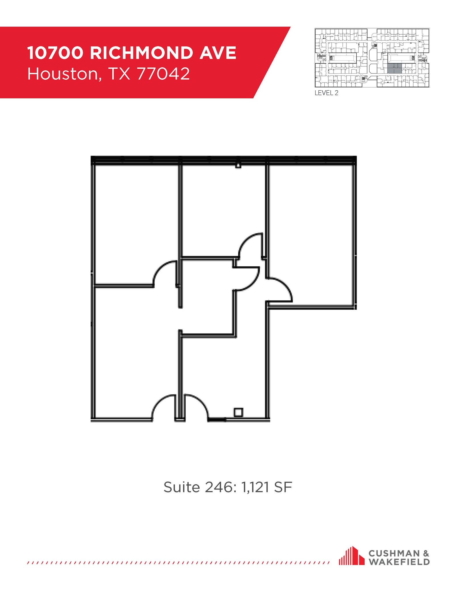 10700 Richmond Ave, Houston, TX à louer Plan d’étage- Image 1 de 1