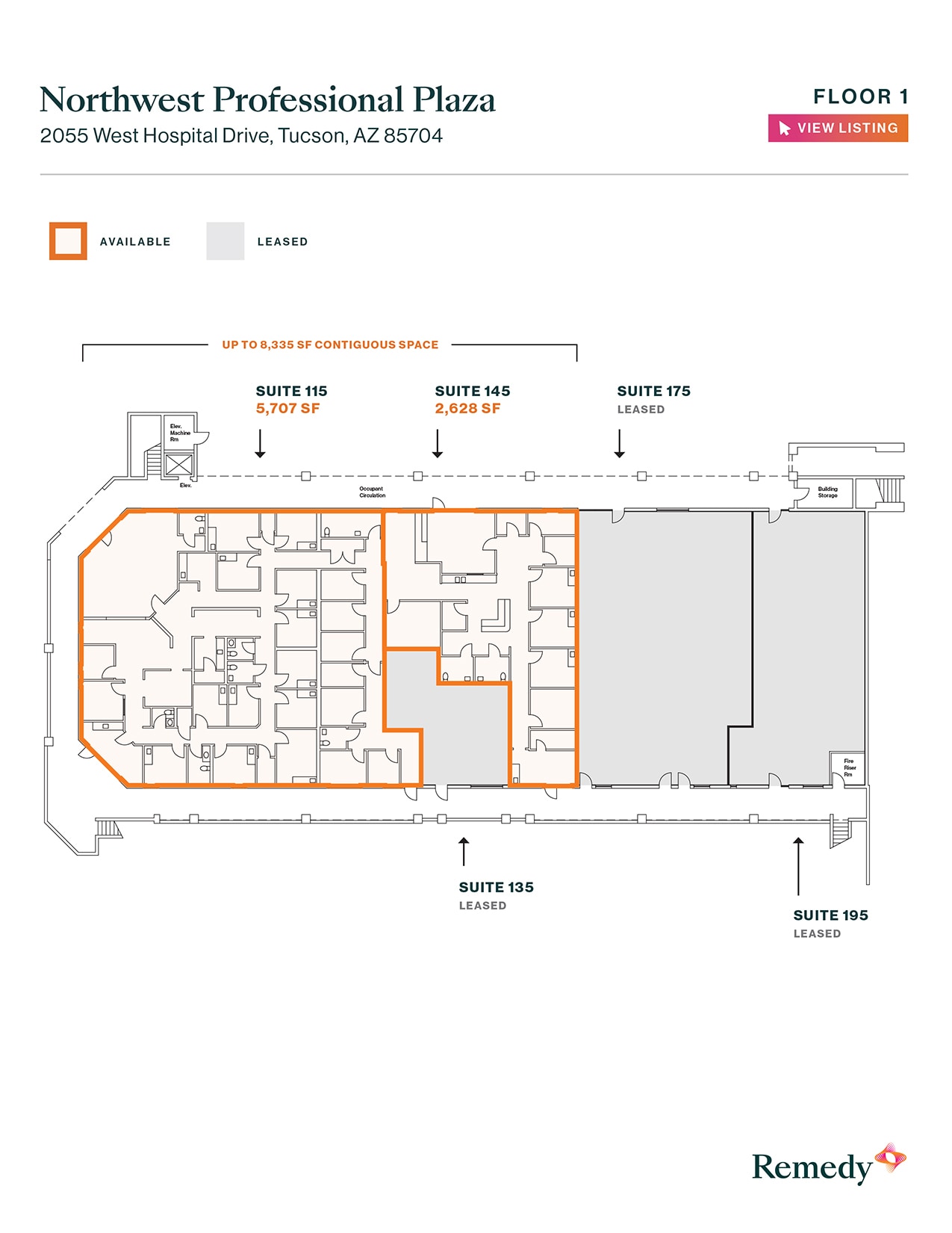 2055 W Hospital Dr, Tucson, AZ for lease Floor Plan- Image 1 of 1