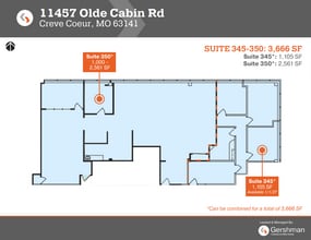 11457 Olde Cabin Rd, Creve Coeur, MO à louer Plan d’étage- Image 1 de 1