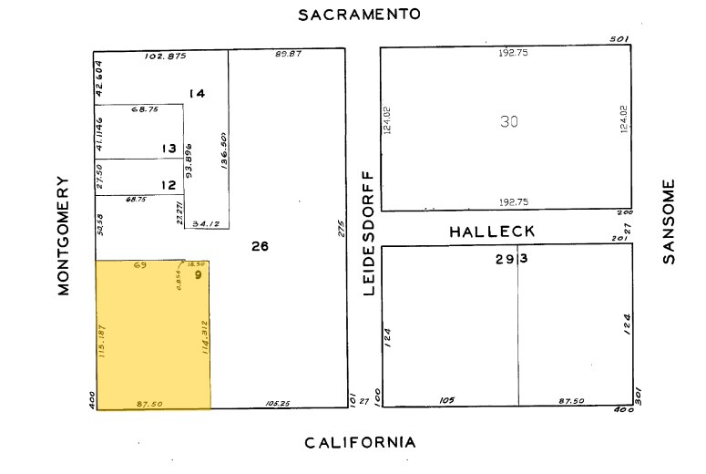 400-404 Montgomery St, San Francisco, CA à louer - Plan cadastral - Image 2 de 5