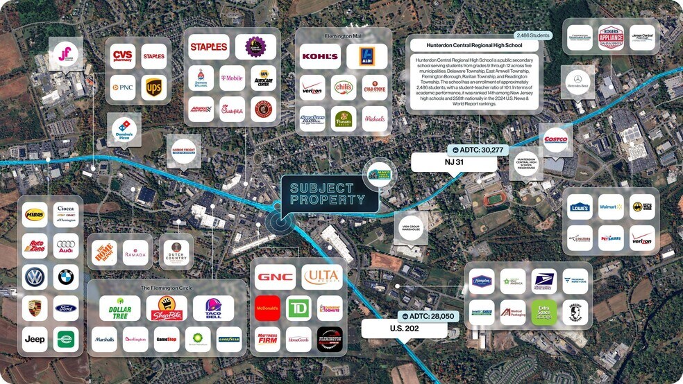 304 US Highway 202, Flemington, NJ à vendre - Aérien - Image 2 de 2
