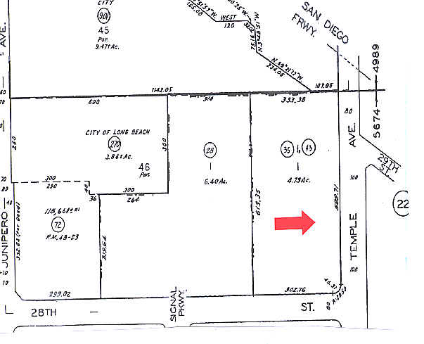 2835 Temple Ave, Signal Hill, CA for sale - Plat Map - Image 3 of 3