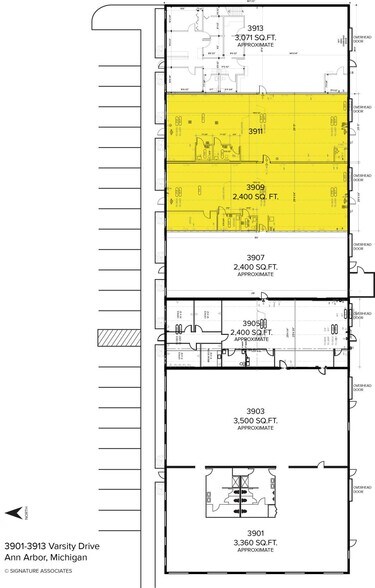 3901-3913 Varsity Dr, Ann Arbor, MI à louer - Plan d’étage - Image 3 de 6