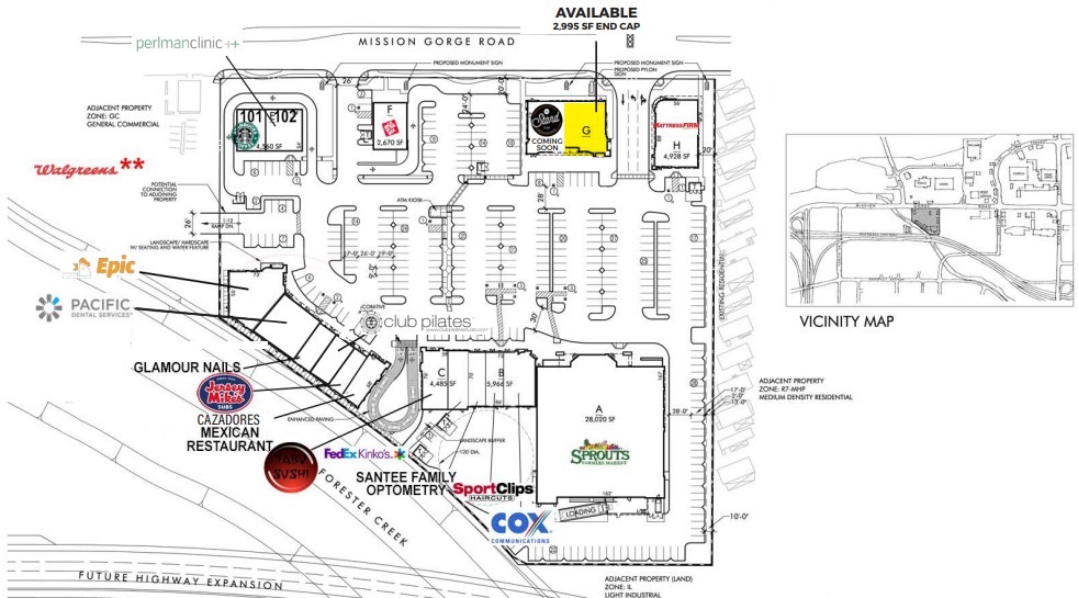 Mission Gorge Rd, Santee, CA for lease Site Plan- Image 1 of 1