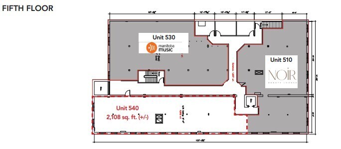 112 Market Av, Winnipeg, MB à louer Plan d’étage- Image 1 de 1