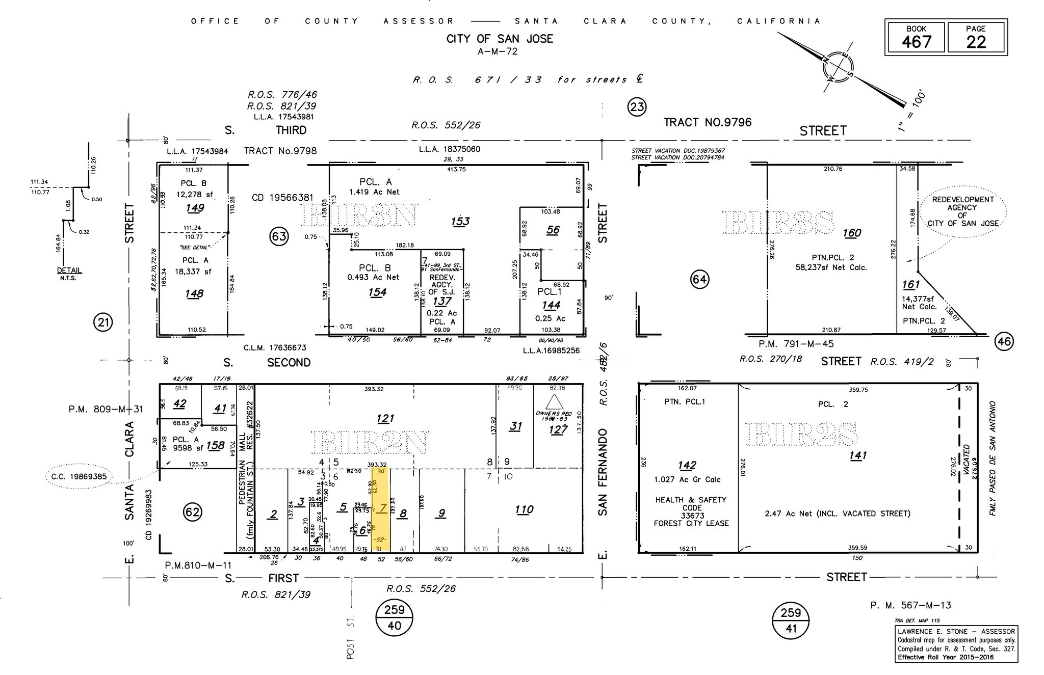 52 S 1st St, San Jose, CA for lease Plat Map- Image 1 of 2